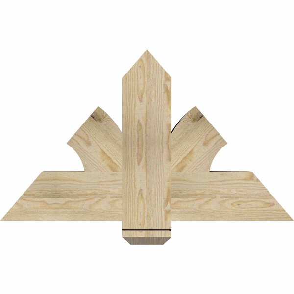 Ekena Millwork Redmond Rough Sawn Timber Gable Bracket, Douglas Fir, 36"W x 21"H x 4"D x 6"F, 14/12 Pitch GBW036X21X0406RED00RDF - main